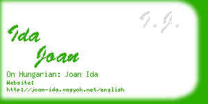 ida joan business card